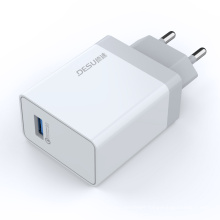 Quick Charging EU/UK/US/CN Plug QC/PD Wall Charger 18W USB Port For Smartphone Home /Travel Adapter